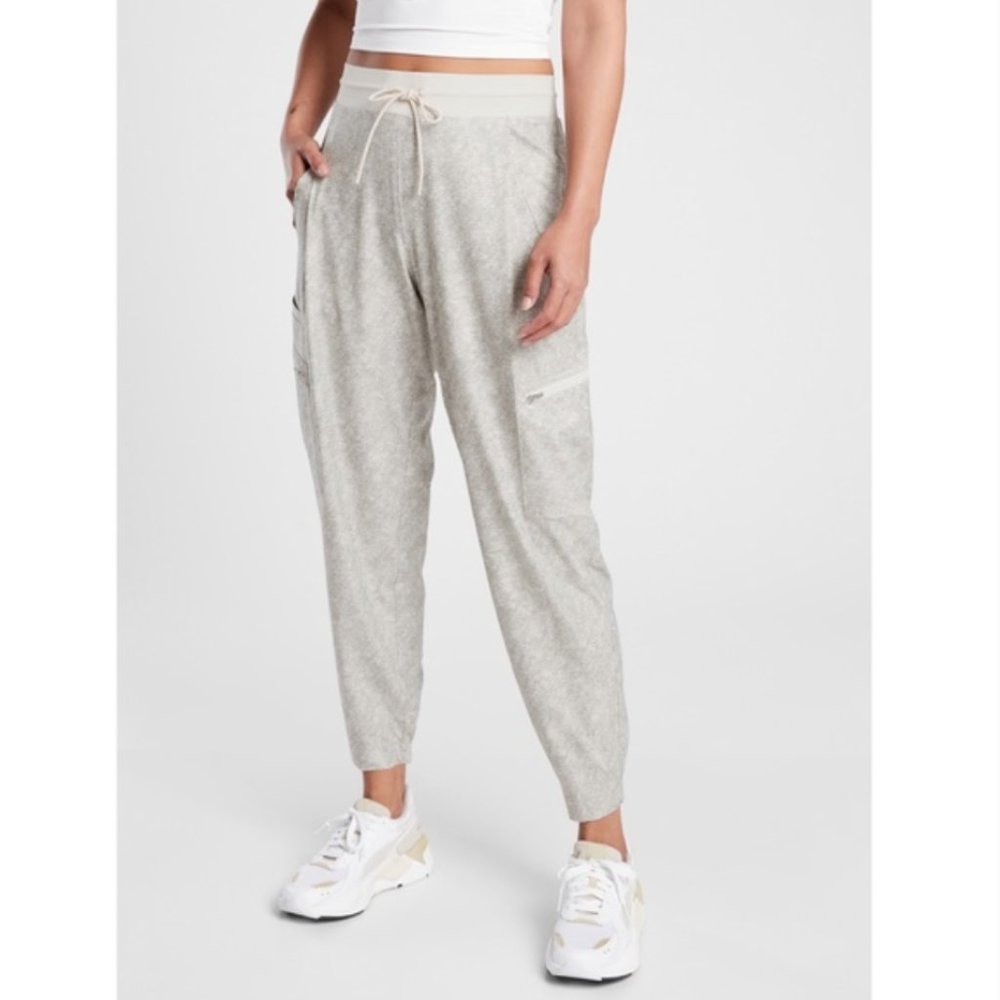 Athleta Venture Printer Pant Joggers in Viper Gray Women's size 4